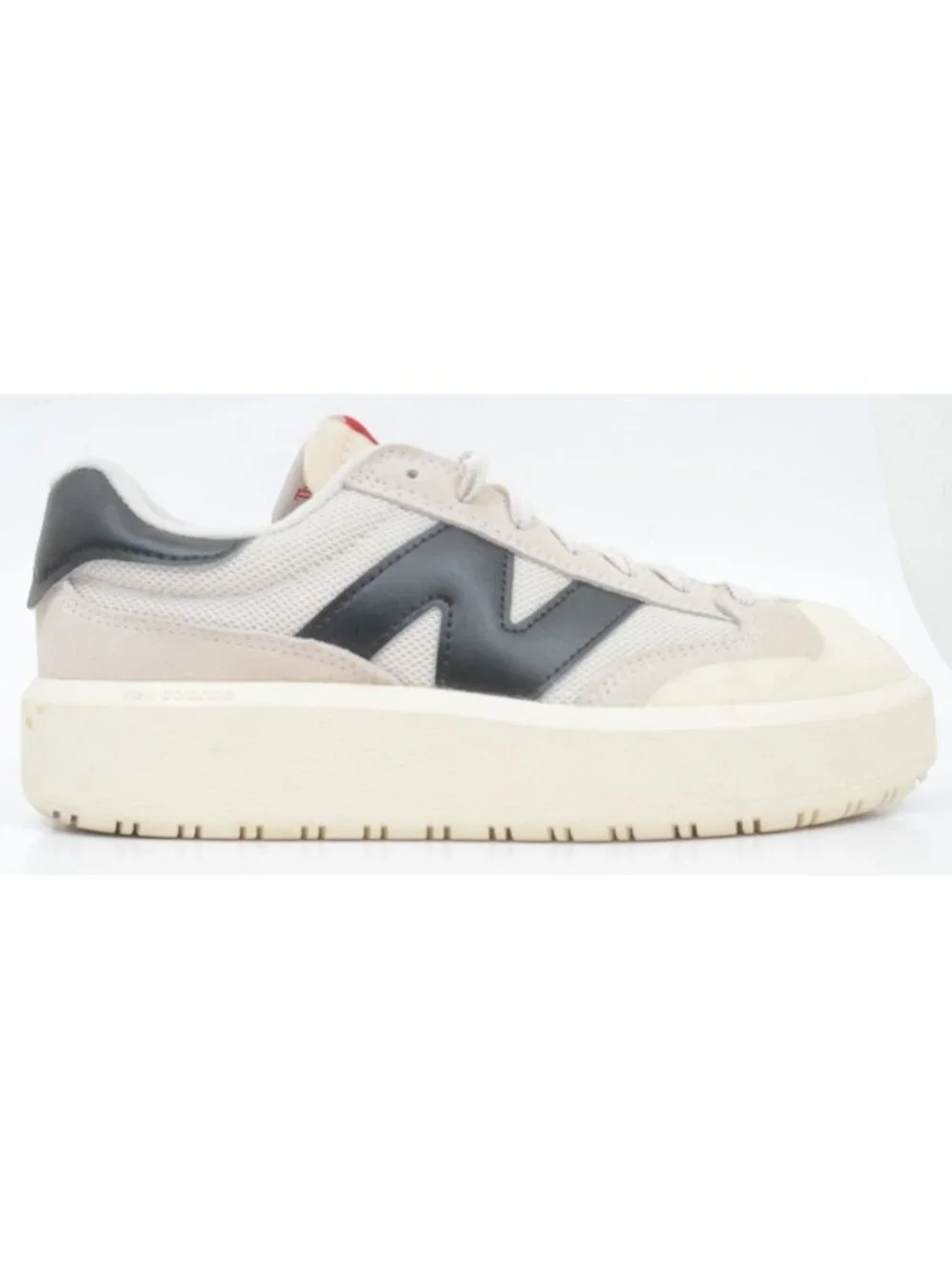 New Balance CT302 Women's 8.5 Mens 7 Court Platform Sneaker Moonbeam Black Red